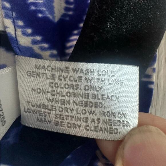 CHICO’s Zynergy lightweight zip up jacket, blue, & white coastal granny, blazer - Picture 5 of 9